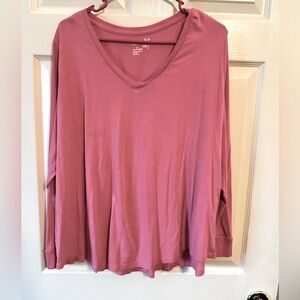 Coral pink l/s tee